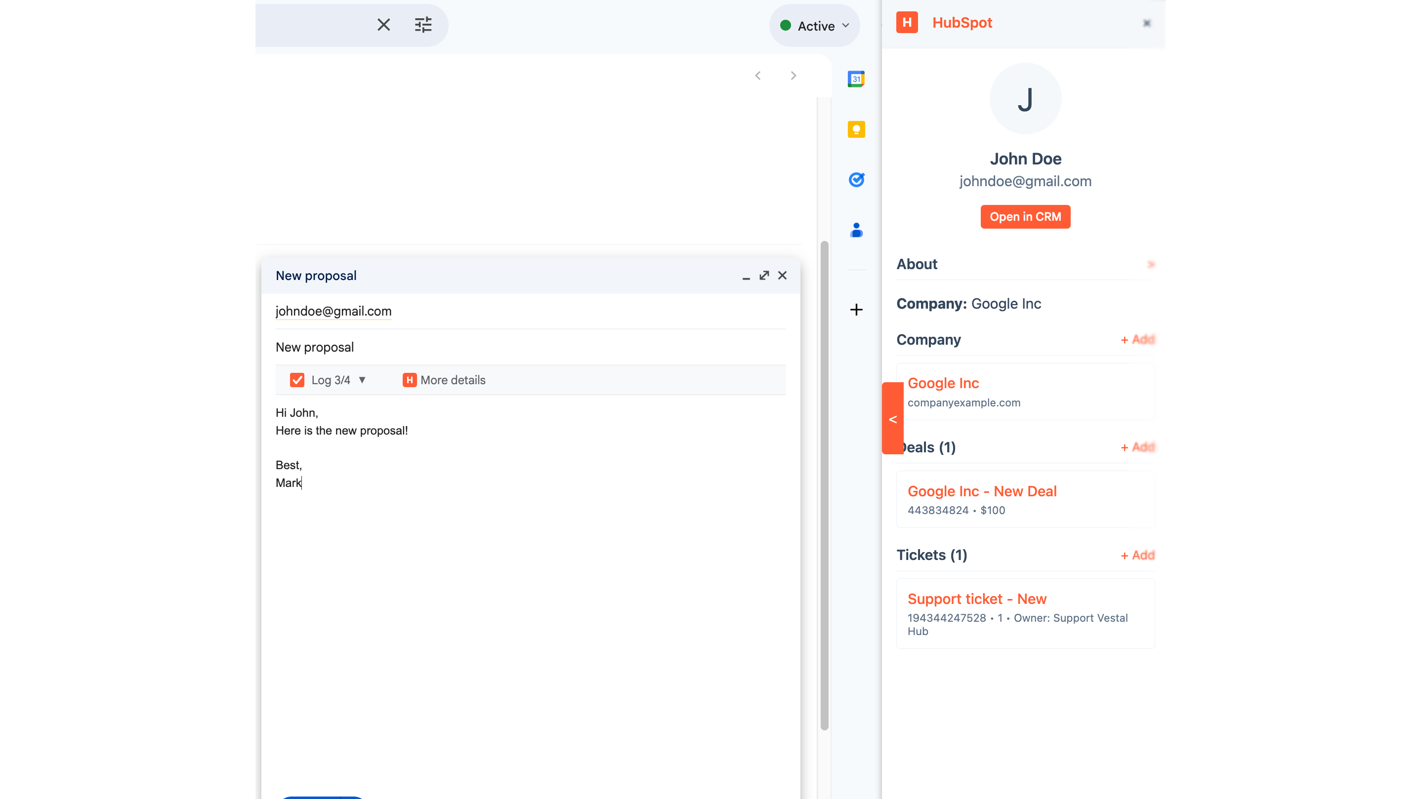 Contextual Side Panel in Gmail